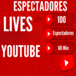 👨‍👩‍👧‍👦 100 Espectadores na Live ⏭ de 60 Minutos - Youtube