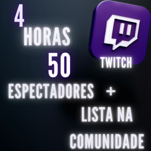 50 Espectadores Por 4 Horas + Lista Na Comunidad Twitch