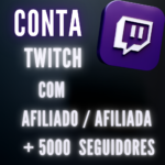 Conta Twitch Afiliada + 5000 Seguidores