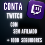 Conta TWITCH Com 1000 Seguidores - Sem Afiliado