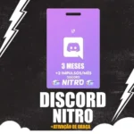 Código de ativação de 3 meses para Discord Nitro