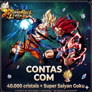Conta💎𝐔𝐋 Super Saiyan Goku + 40.000 Cristais [Android] Dragon Ball Legends