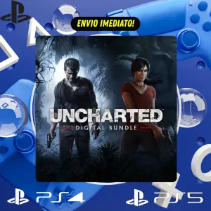 Pacote digital com UNCHARTED 4: A Thief's End e UNCHARTED: The Lost Legacy PS4/PS5