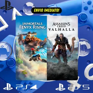 Pacote Assassin’s Creed® Valhalla + Immortals Fenyx Rising™ PS4/PS5