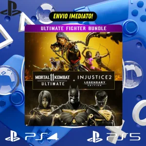 PACOTE MORTAL KOMBAT 11 ULTIMATE + INJUSTICE 2 LEGENDARY EDITION PS4/PS5
