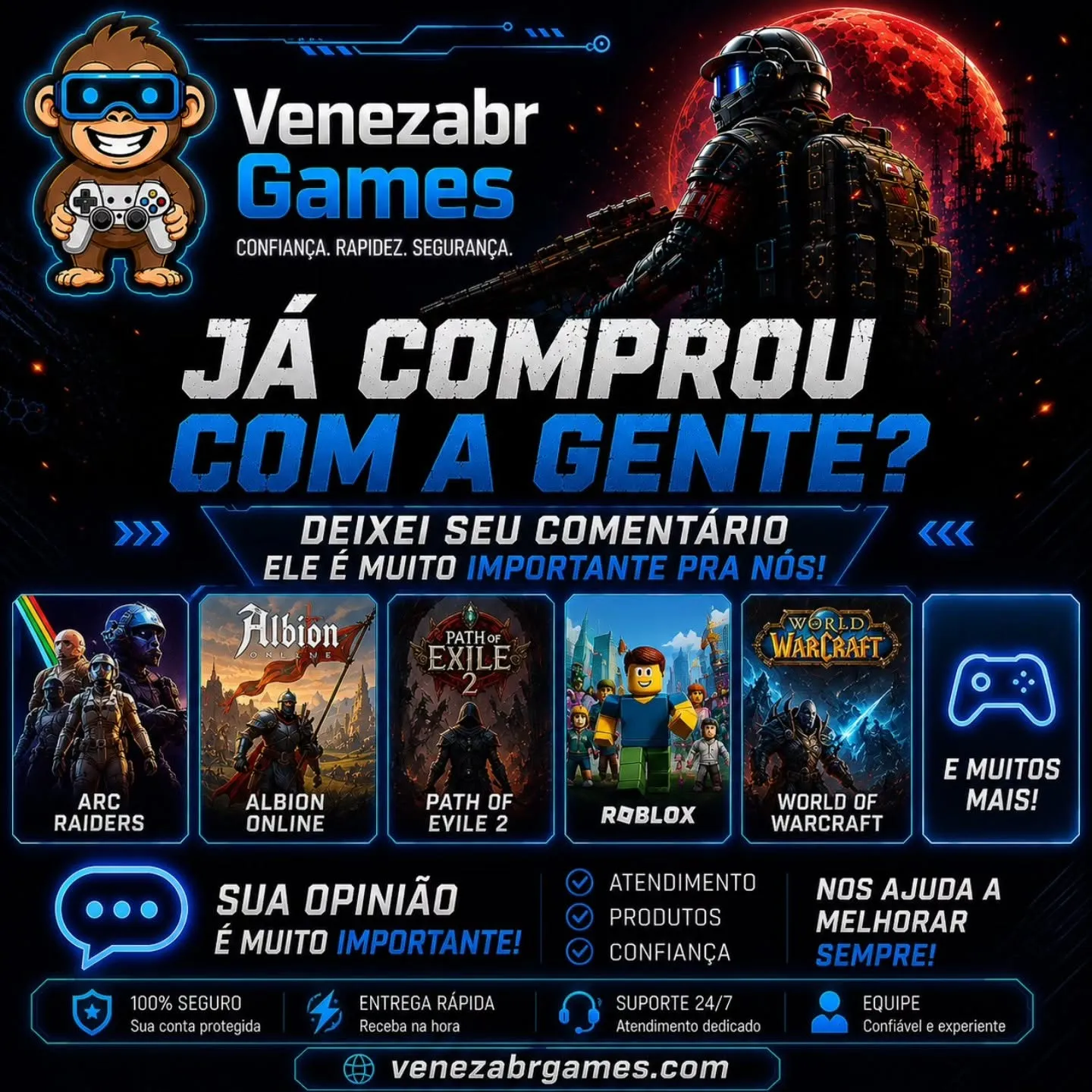 Imagen vertical lifestyle — especializada na oferta de produtos e serviços para jogadores