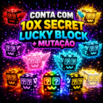 CONTA COM 10X SECRET LUCKY BLOCK + MUTAÇÃO